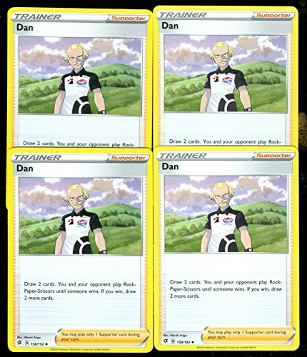 Pokemon - Dan - Rebel Clash x4 Card Playset - 158/192 Uncommon