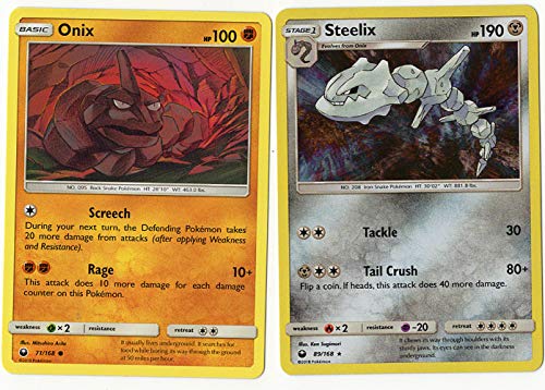 Evolution Set - STEELIX & Onix 89/168 - Celestial Storm - Rare Card LOT