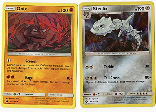 Evolution Set - STEELIX & Onix 89/168 - Celestial Storm - Rare Card LO –  Dan123yal Toys+