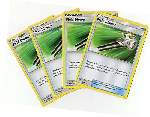 Field Blower 125/145 - Sun Moon Guardians Rising - Trainer Card Set - x4 Card Lot (Playset)