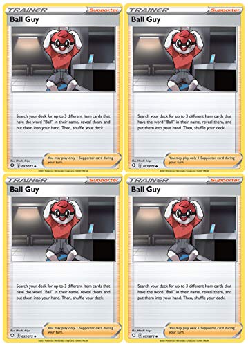 Pokemon Trainer Card Lot - Ball Guy 057/072 - Shining Fates - x4 Supporter Card Lot