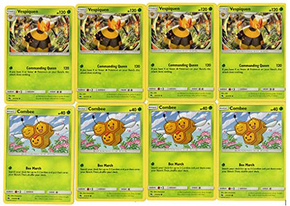 Pokemon Evolution PLAYSET Set - VESPIQUEN & Combee - Sun Moon Lost Thunder - 8 Card LOT