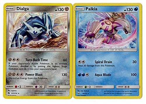 Dialga & Palkia Legendary Card Set 127/214 & 24/73 - Shining Legends 2 Card lot