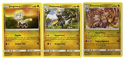 Evolution Set - KOMMO-O HAKAMO-O JANGMO-O Dragon Majesty 54/70 - Holo Rare Card LOT
