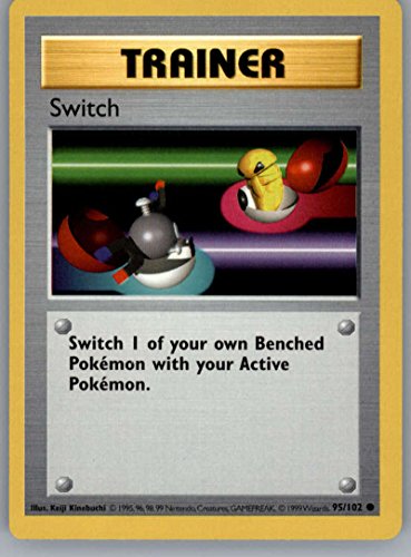 Pokemon Switch Original Baset Set Trading Card 95/102 SHADOWLESS Common Trainer NM to Mint