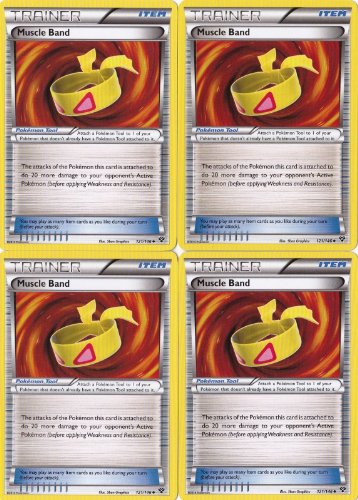 x4 Muscle Band (XY Set #121/146) Pokemon Card Playset [Trainer-Item]