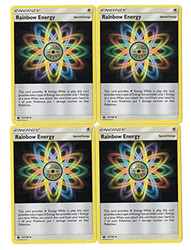 Rainbow Energy 151/168 - Sun Moon Celestial Storm - Special Energy Set - 4 Card Lot (Playset)