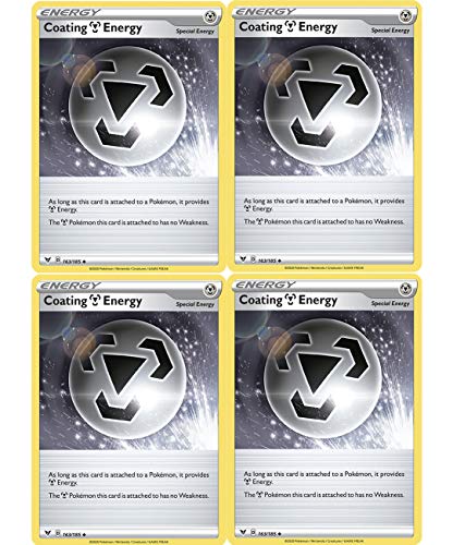 Pokemon Special Energy Set - Coating Energy 163/185 - Sun Moon Vivid Voltage - x4 Card Lot