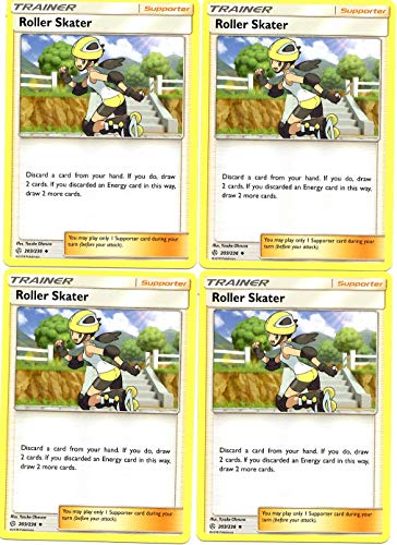 Pokemon Trainer Set - Roller Skater 203/236 - Sun Moon Cosmic Eclipse - 4 Supporter Card Lot