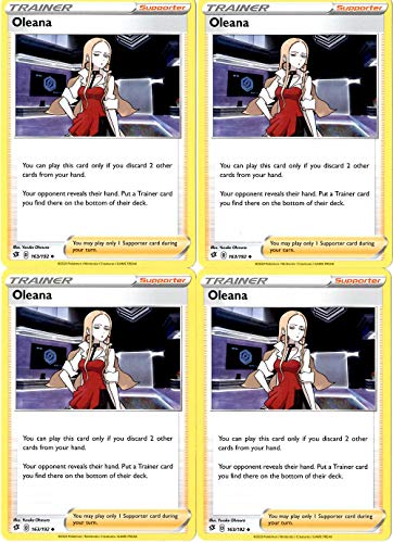Pokemon - Oleana - Rebel Clash x4 Card Playset - 163/192 Uncommon