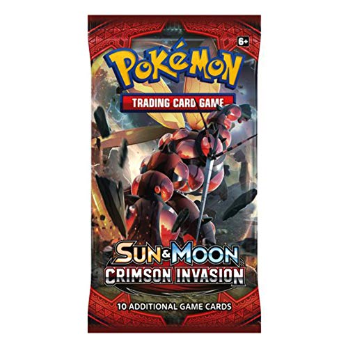 Pokemon POK81249 Sun and Moon Crimson Invasion Booster Packet Card Game