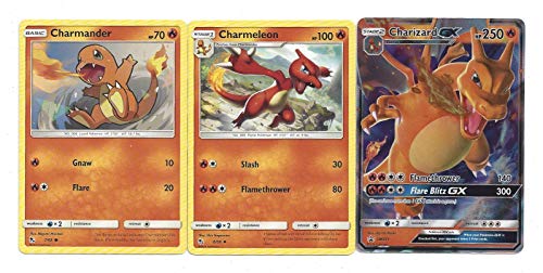 Pokemon Evolution Set Charmander Charmeleon Charizard GX