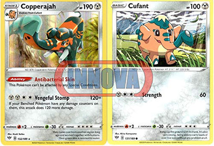 Pokemon Evolution Set - Copperajah 132/189 - Darkness Ablaze Sword & Shield - Rare Card Lot