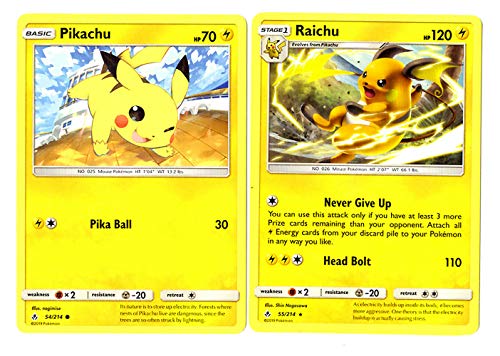 pokemon cards pikachu and raichu