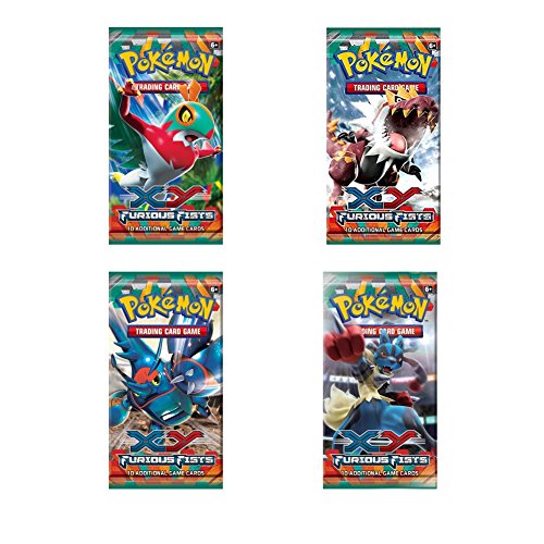 Pokemon XY Furious Fists Booster Pack x 4