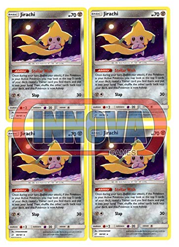 Pokemon Card Playset - Jirachi 99/181 - Team Up - x4 (Non Holo Promo)