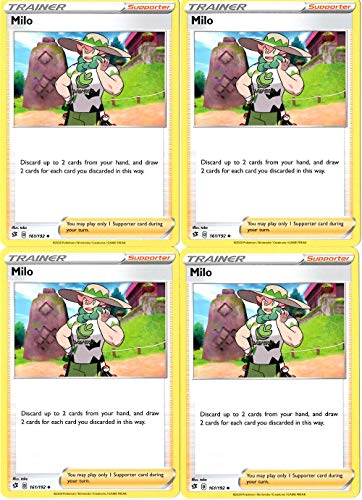 Pokemon - Milo - Rebel Clash x4 Card Playset - 161/192 Uncommon