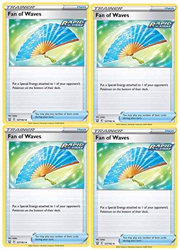 Pokemon Trainer Card Set - Fan of Waves - 127/163 - Battle Styles - Sword & Shield - x4 Item Card Lot