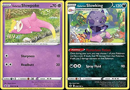 Chilling Reign Galarian Slowking - Evolution Card Lot - 098/198 - Rare 3 Card Lot