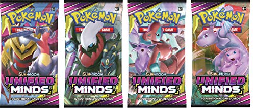 Unified Minds - 4 Booster Pack Lot - 10 Cards per Pack - Sun Moon SM11