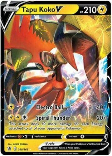 Tapu Koko V - 050/163 - Ultra Rare - Battle Styles - NM/M