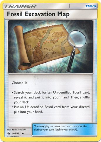 Fossil Excavation Map - 107/131 - Uncommon - Forbidden Light