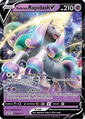 Pokemon V Card - Galarian Rapidash - Black Star Promo - SWSH111 - Holo Foil…