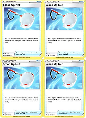 Pokemon Trainer Card Set - Scoop Up Net 165/192 - Rebel Clash - x4 Item Card Lot
