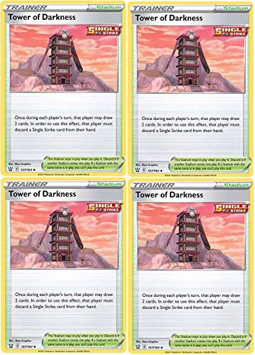 Pokemon Stadium Card Set - Tower of Darkness - 137/163 - Battle Styles - Sword & Shield - x4 Stadium Card Lot