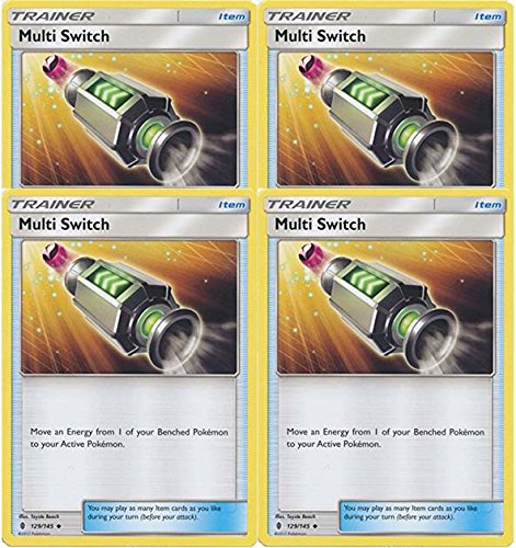 Multi Switch 129/145 - Sun Moon Guardians Risings - Trainer Card Set - x4 Card Lot (Playset)