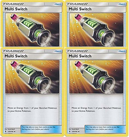 Multi Switch 129/145 - Sun Moon Guardians Risings - Trainer Card Set - x4 Card Lot (Playset)