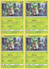 4X Fomantis Pokemon Cards Sun & Moon Playset 14/149
