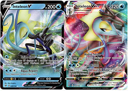 Pokemon Rebel Clash Vmax Card Set - Inteleon V 049/192 & Inteleon VMAX 050/192 - Ultra Rare 2 Card Lot
