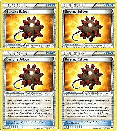 Bursting Balloon 97/122 - XY Breakpoint - Trainer Card Set - x4 Tool Card Lot (Playset)