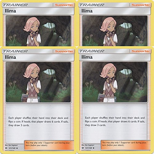 ILIMA 121/149 - Sun Moon Base Set - Trainer Card Set - x4 Card Lot (Playset)