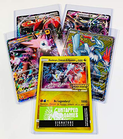 5 Oversized Jumbo Pokemon Cards in TOP LOADERS! EX GX Legendary Full Art Untapped Games